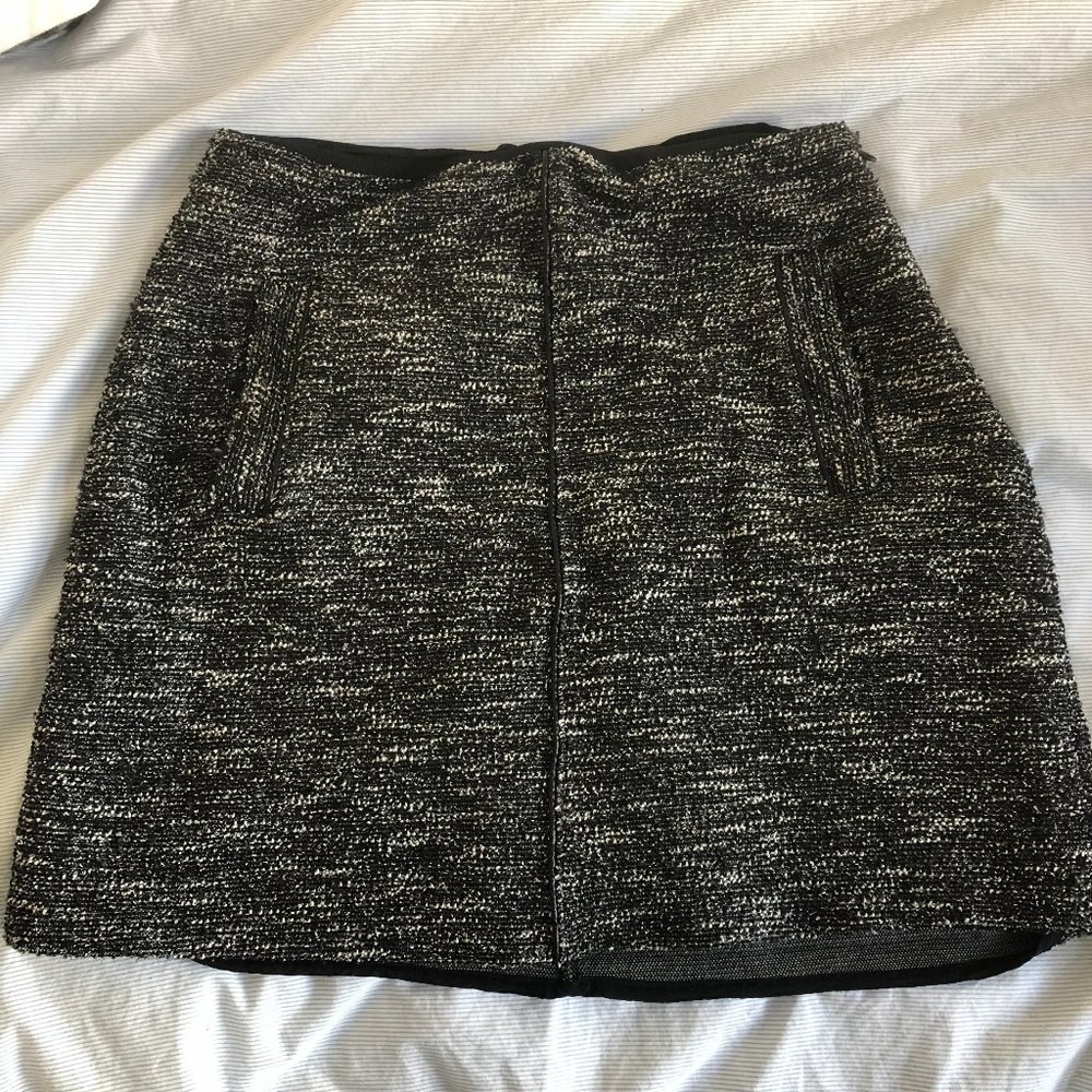 Banana Republic Black metallic textured mini skirt